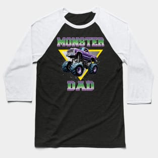 Monster Truck Dad Fathers Day Monster Truck Are My Jam Baseball T-Shirt